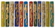 Chinese Calligraphic Multi Color Ink Sticks With Golden Color Dragon Hws3151