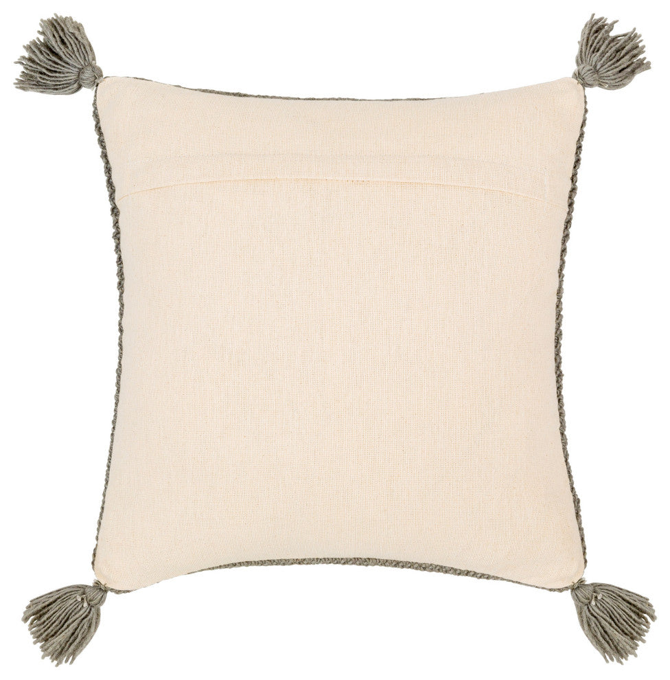 Surya Makrome Mko-012 Pillow Shell With Down Insert 20"H X 20"W
