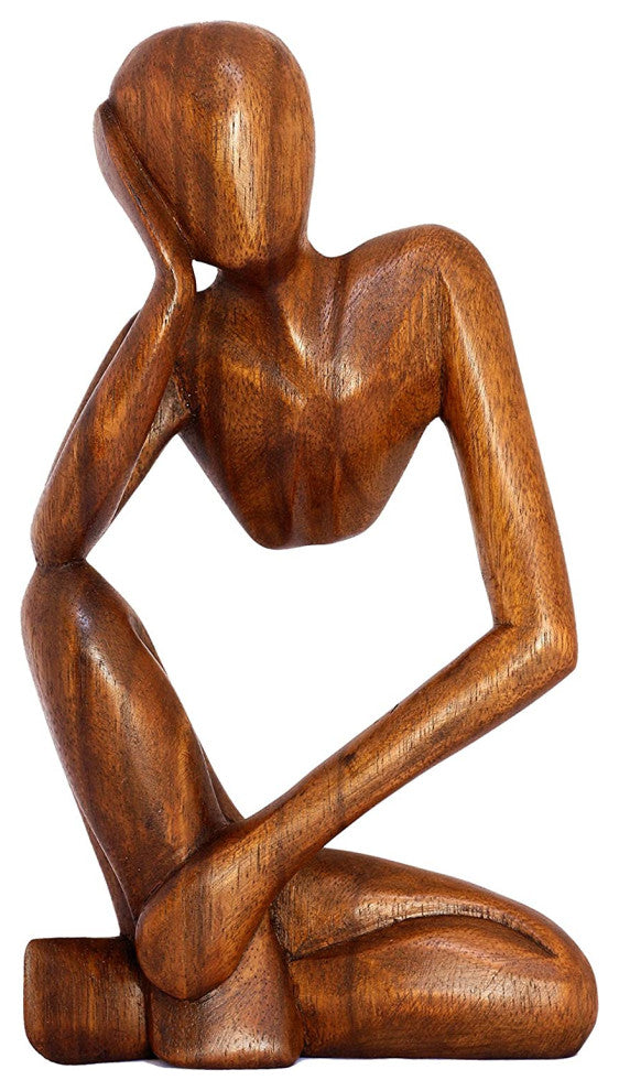12" Wooden Handmade Abstract Sculpture Statue Handcrafted