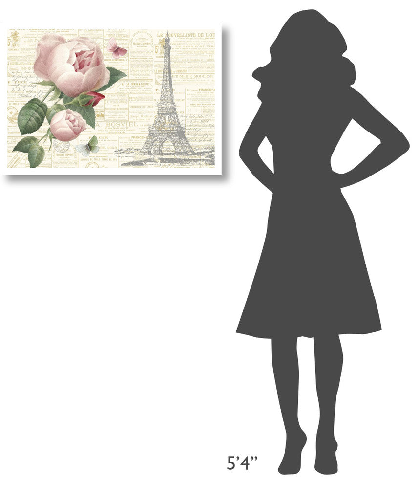 "Roses in Paris II" Digital Paper Print by Katie Pertiet, 32"x22"