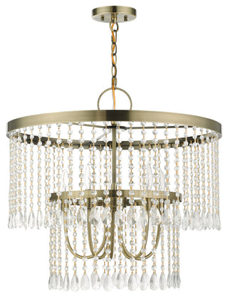 Antique Brass Transitional, Dazzling, Modern Classic, Pendant Chandelier