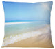 Sun Over Tropical Beach Seashore Photo Throw Pillow, 18"x18"
