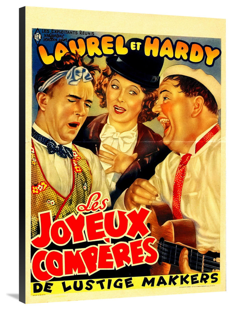 Laurel and Hardy, French, Les Joyeux Comperes, 29x40