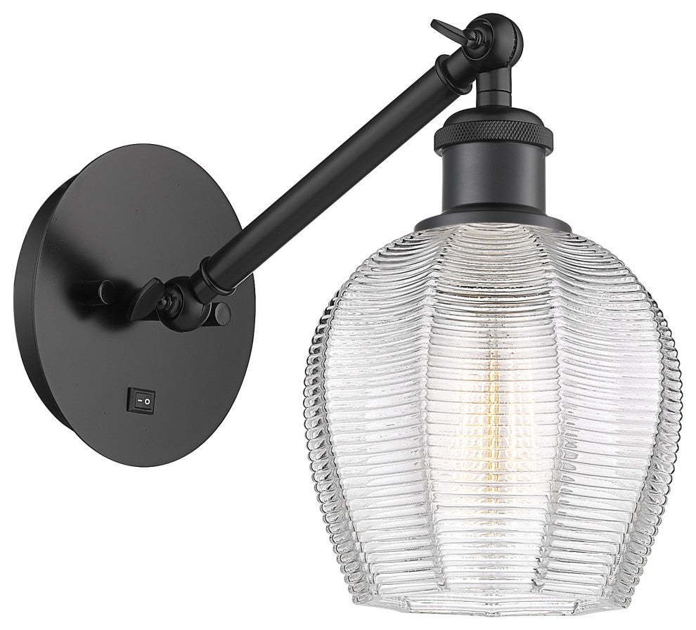 Innovations 317-1W-BK-G462-6 1-Light Sconce, Matte Black