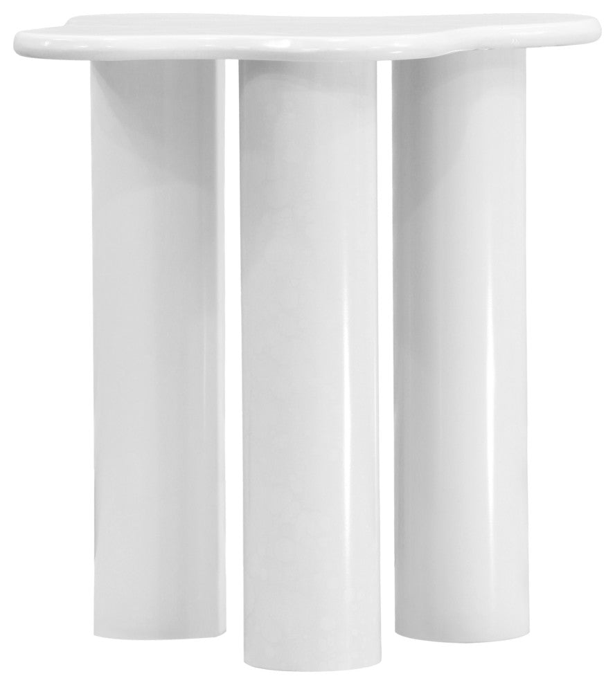 Romaine Coffee / End Table, White, End Table