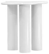 Romaine Coffee / End Table, White, End Table