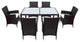 7 Pieces Outdoor Patio Rattan Dining Table Set With Cushions