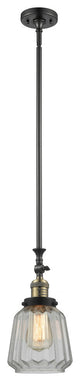 Chatham 1-Light LED Mini Pendant, Black Antique Brass, Glass: Clear