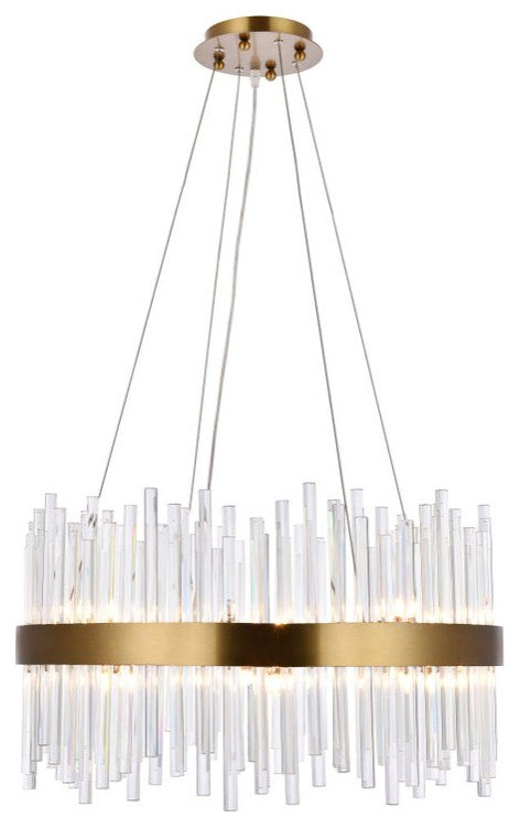 Dylan 16-Light Gold Chandelier Clear Royal Cut Crystal