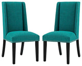 Teal Baron Dining Chair Fabric Set of 2