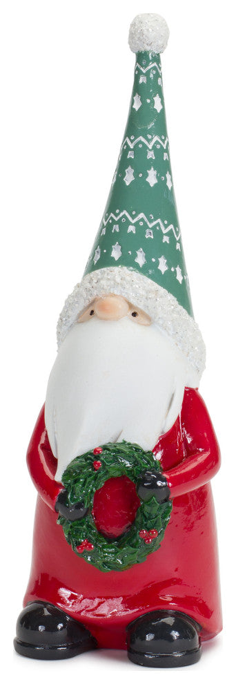 Gnome With Wreath & Package, 2-Piece Set