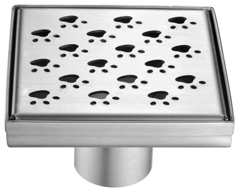DawnÂ® LMU050504 Memuru River Series Square Shower Drain 5"L In Polished Satin