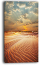 "Red Desert Under Blue Cloudy Skies" Modern Landscape Wall Art Canvas, 20"x40"