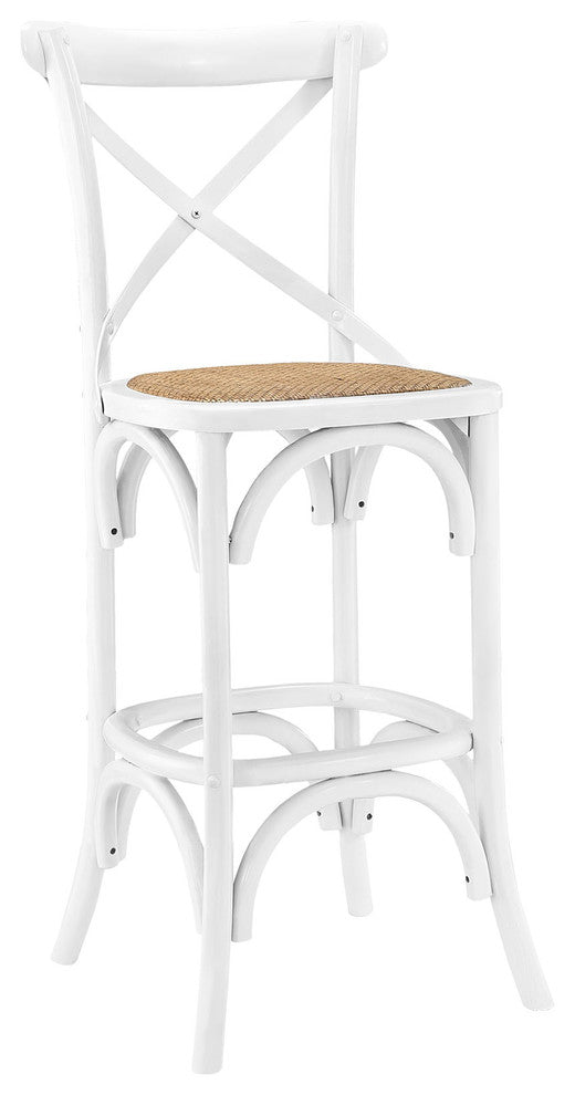 Modern White Gear Bar Stool