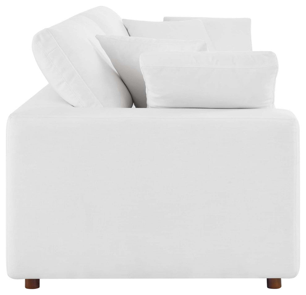 Commix Down Filled Overstuffed Sofa - Pure White