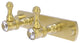 Carolina Crystal 2 Position Multi Hook, Satin Brass