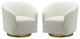Swivel Barrel Chair, Set of 2, Ivory