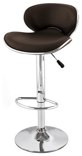 Set of 2 Modern Home Kappa Contemporary Adjustable Height Bar/Counter Stool - C