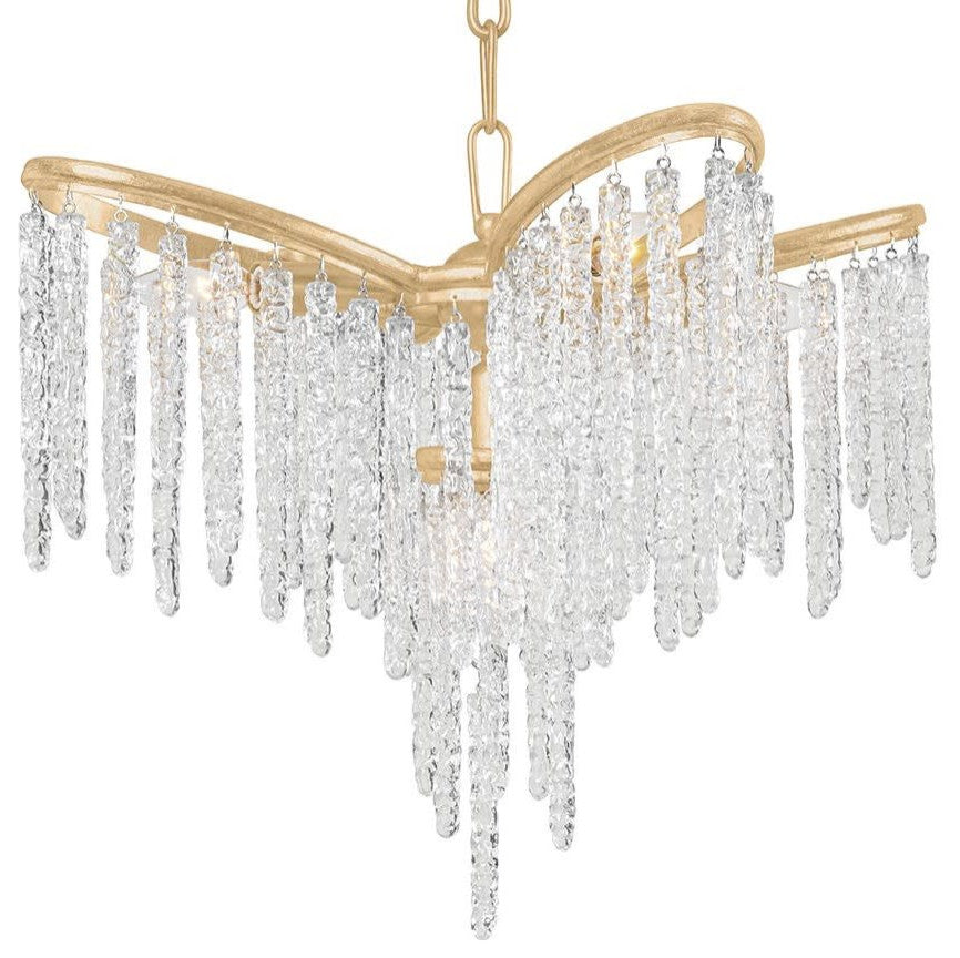 Corbett Lighting 415-32 Pandora 7 Light 32"W Crystal Chandelier - Gold Leaf
