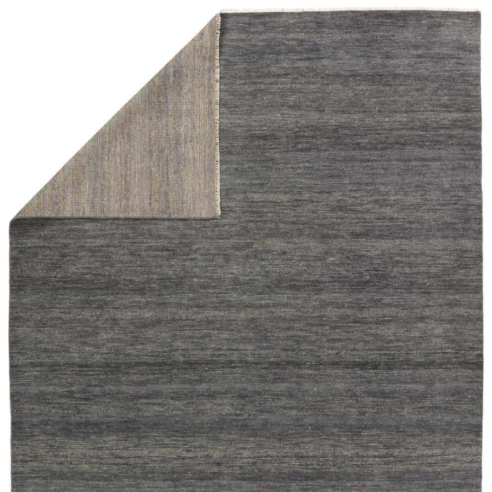 Jaipur Living Origin Knotted Solid Area Rug, Dark Gray, 8'x10'