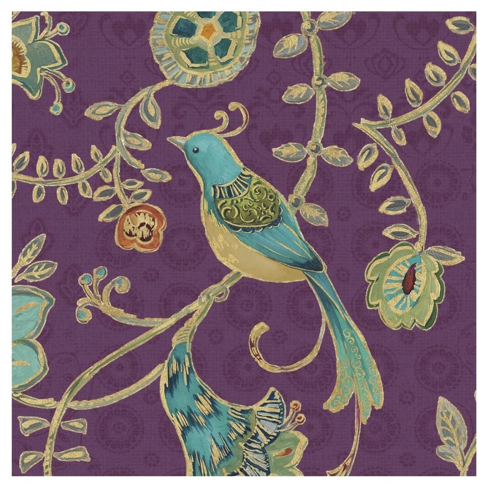 "Bohemian Wings VI Aubergine" Digital Paper Print by Daphne Brissonnet, 26"x26"