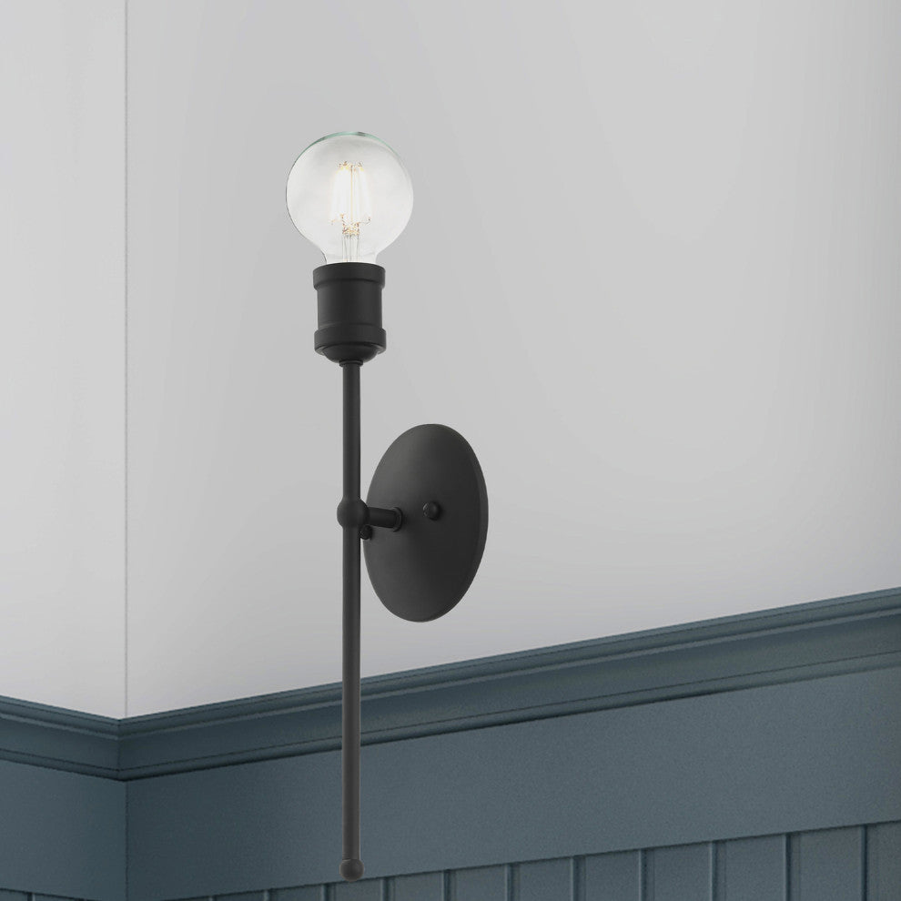 Livex Lighting Lansdale 1 Light Black ADA Single Sconce