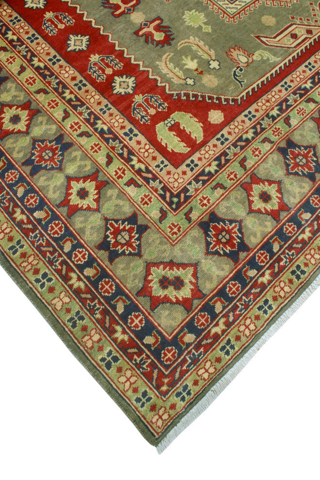 Kazak Celenia Grey/Red Rug, 8'4 x 11'2
