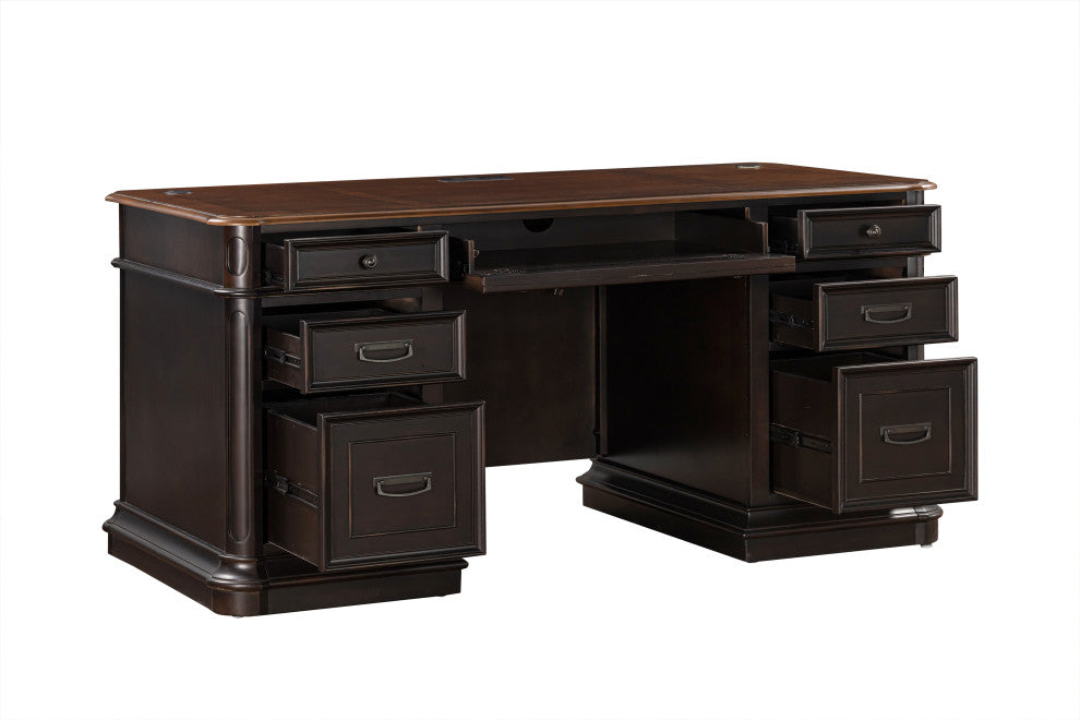 Roanoke Black Executive Desk