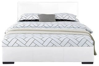 White Platform Queen Bed