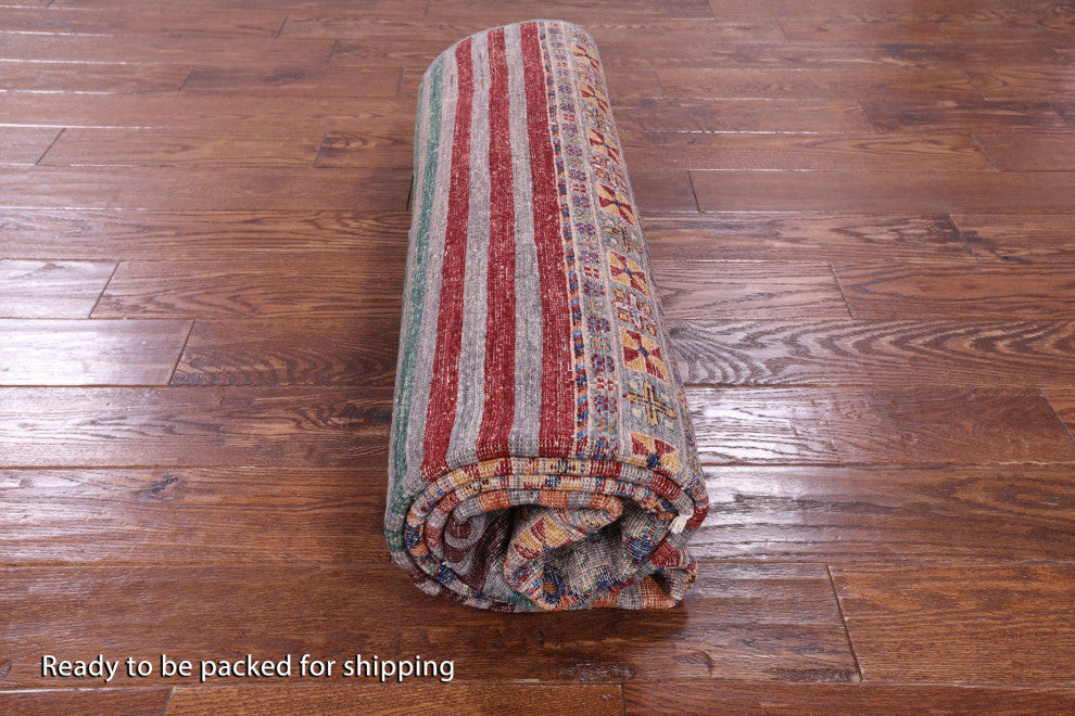 5' 11" X 8' 1" Handmade Super Kazak Khorjin Wool Rug Q11270