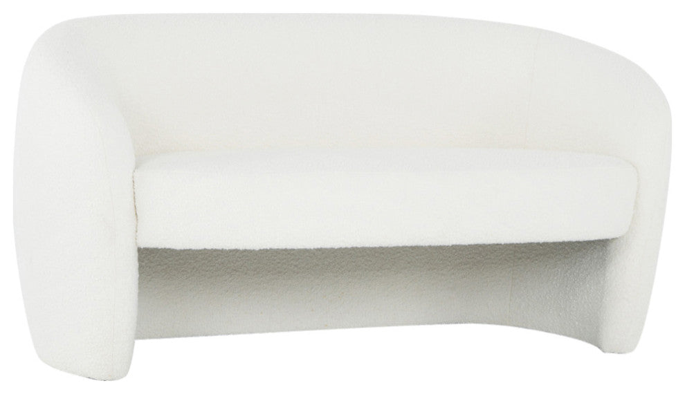 Metro Blythe Settee, Boucle White Upholstery