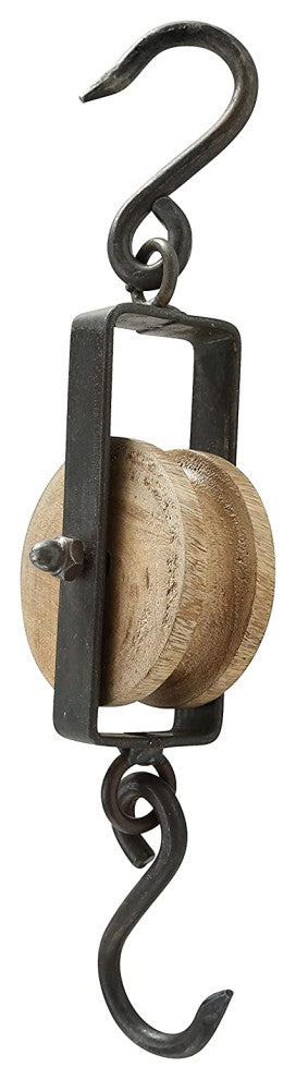 2 Piece Retro Rustic Hay Pulley Hook