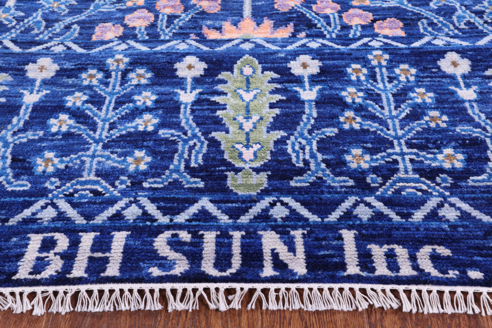 Handmade Signed Turkish Oushak Wool Rug 9' 3" X 11' 9" - Q13585