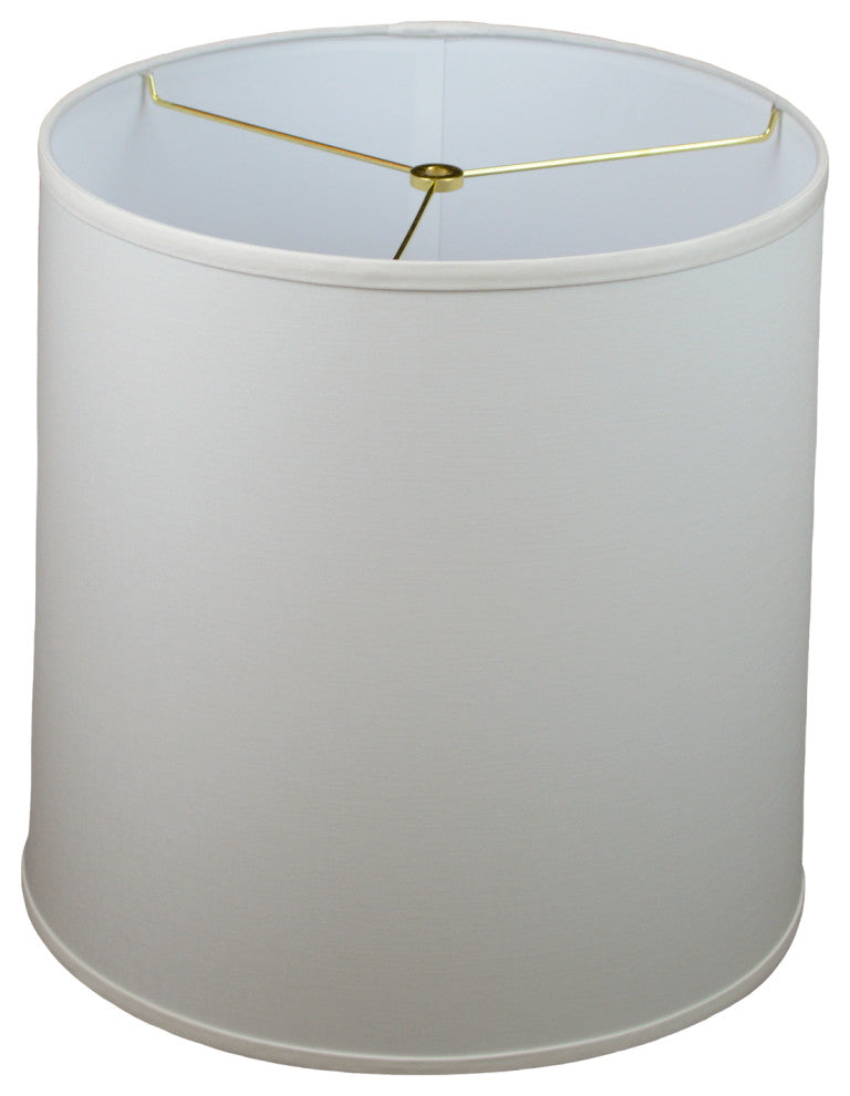 Fenchel Shades 14"x15"x15" Brass Spider Attachment Empire Lamp Shade, Linen Snow
