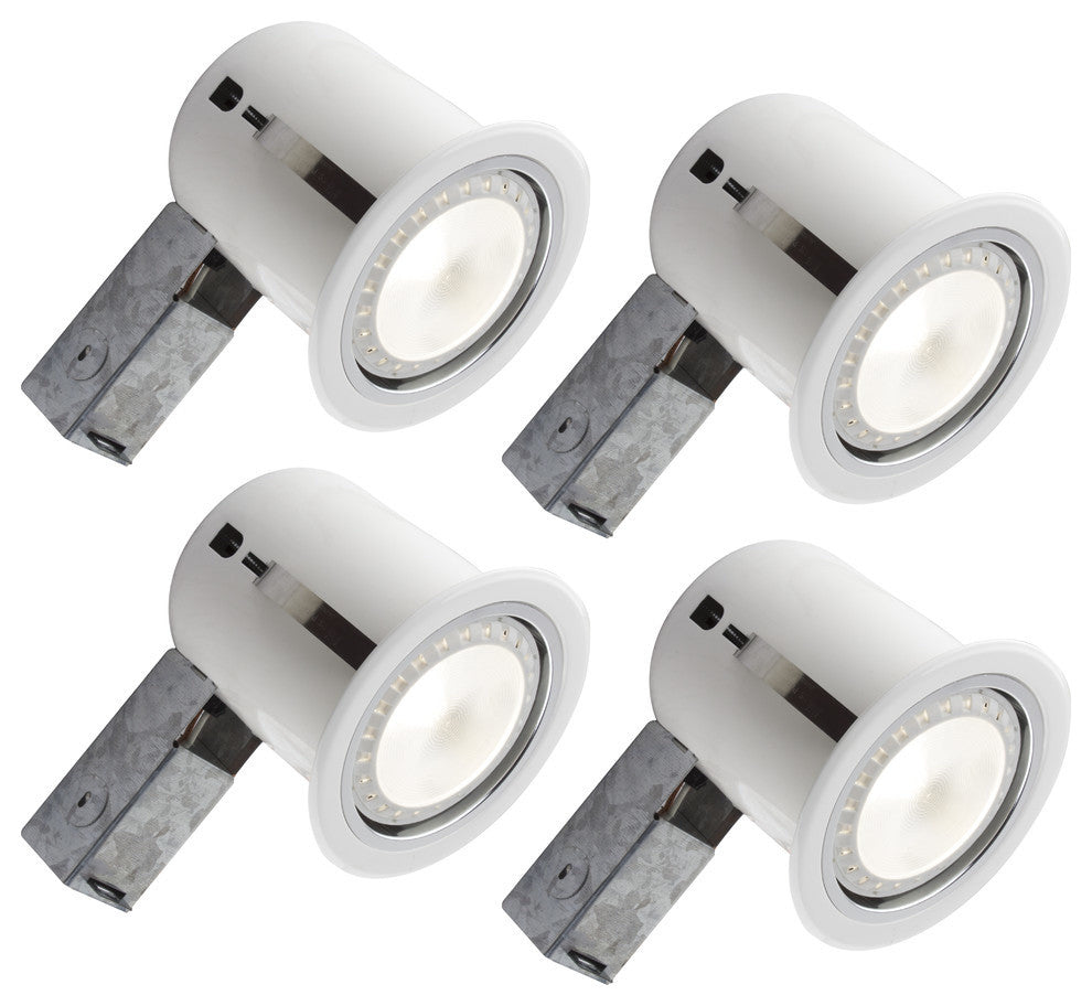 5" White Recessed LED Lighting Kits With PAR30 Bulb Included, 4-Pack