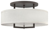 Hinkley Hampton Large Semi-Flush Mount, Buckeye Bronze