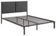 Modway Della King Fabric Bed, Brown Gray