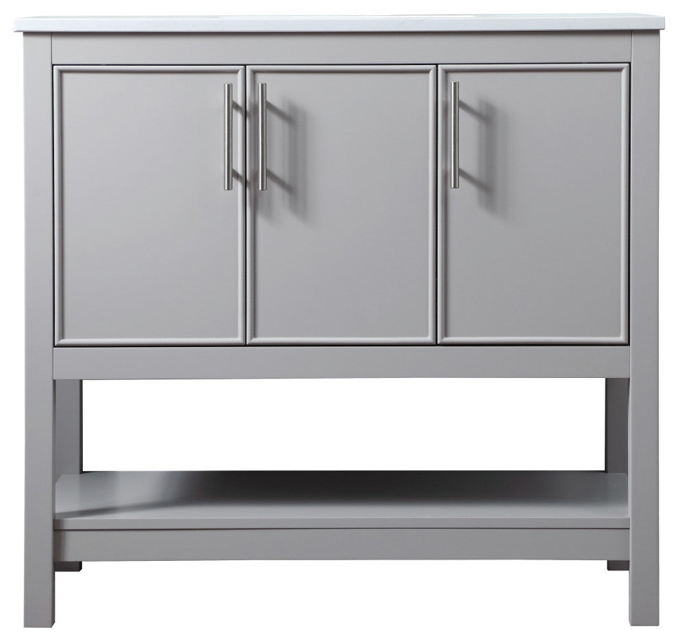 36" SIngle Bathroom Vanity, Grey