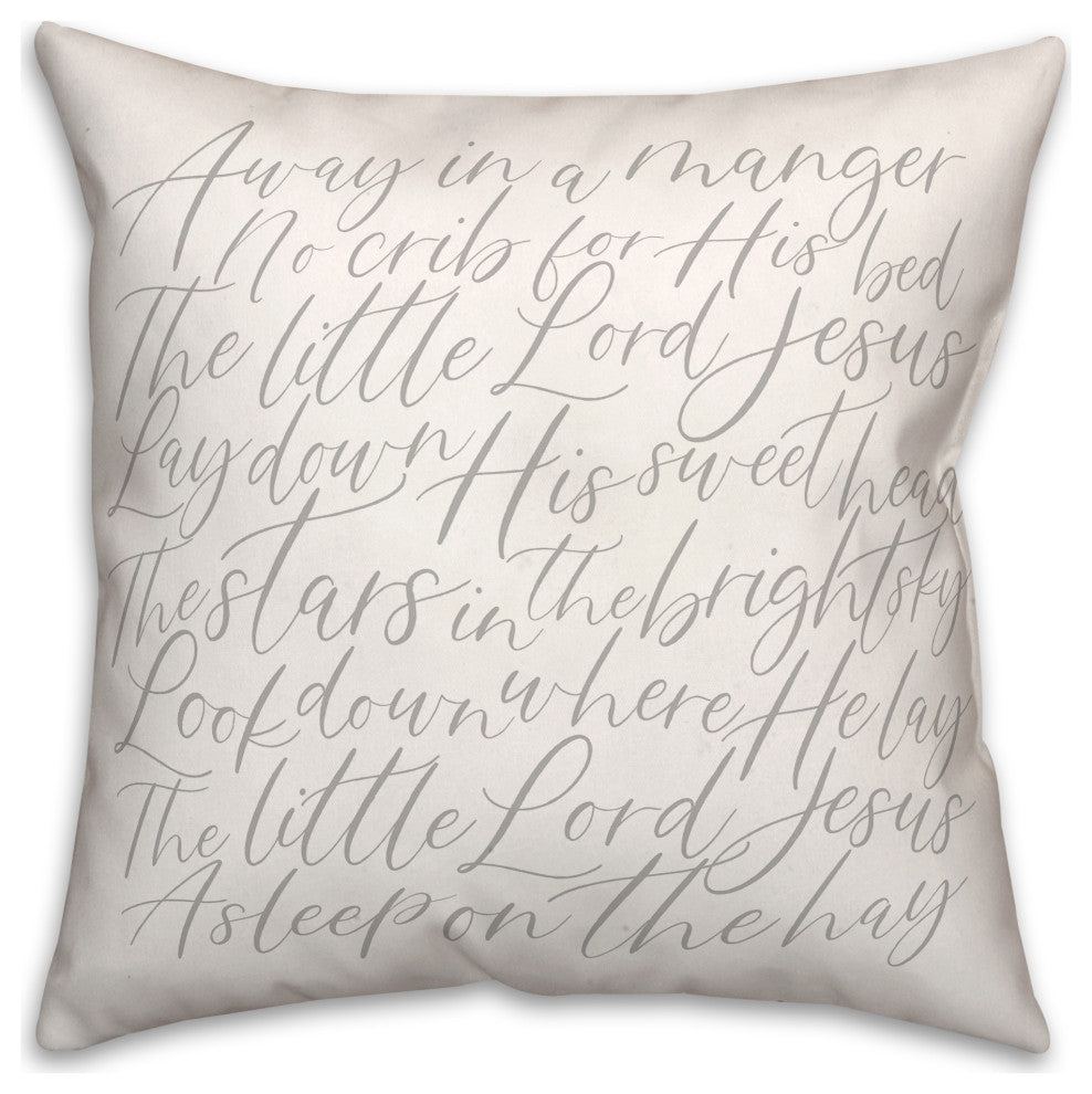 Away in a Manger 18 x 18 Spun Poly Pillow
