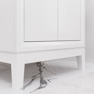 Elise 24 In. Integrated Ceramic Sink Top Vanity in Pure White