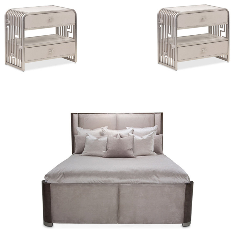 AICO Furniture Roxbury Park 3 Piece Queen Bedroom Set