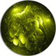 Alien Mystical Flower Yellow, Floral Digital Art Round Wall Art, 11"