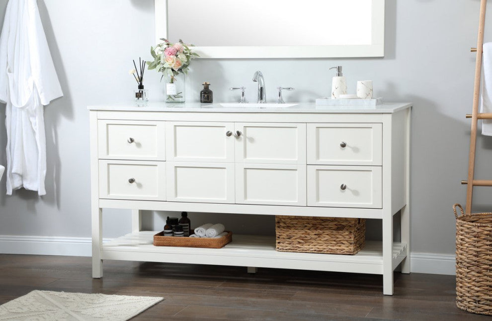 Elegant Decor Theo Bathroom Vanity White