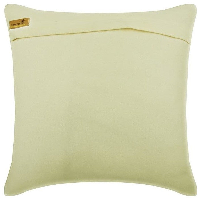 Sequins Embellished Brown Faux Leather & Suede 20"x20" Pillow Cover, Awestruck