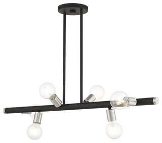 Black Modern, Urban, Scandinavian, Linear Chandelier