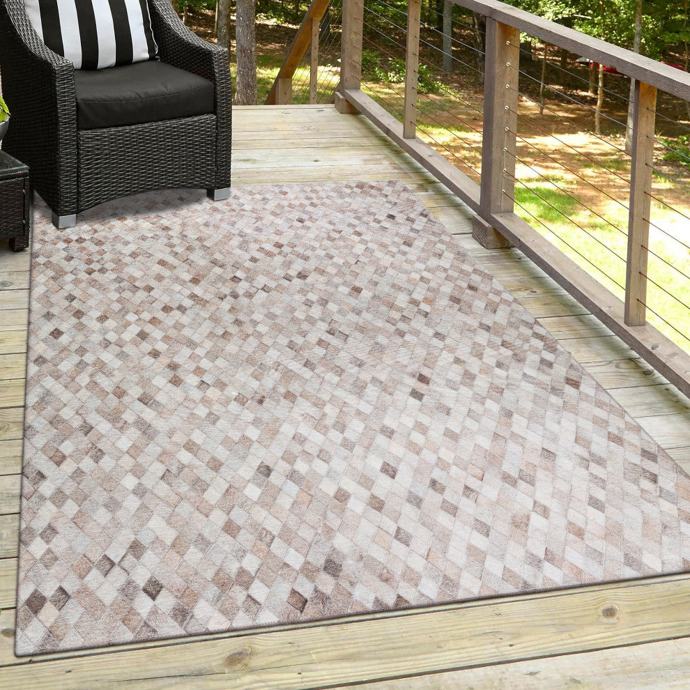 Indoor/Outdoor Stetson SS6 Flannel Machine Washable 8' x 10' Rug