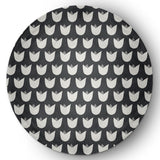 5' Round Simple Tulip Design Spring Chenille Indoor/Outdoor Rug