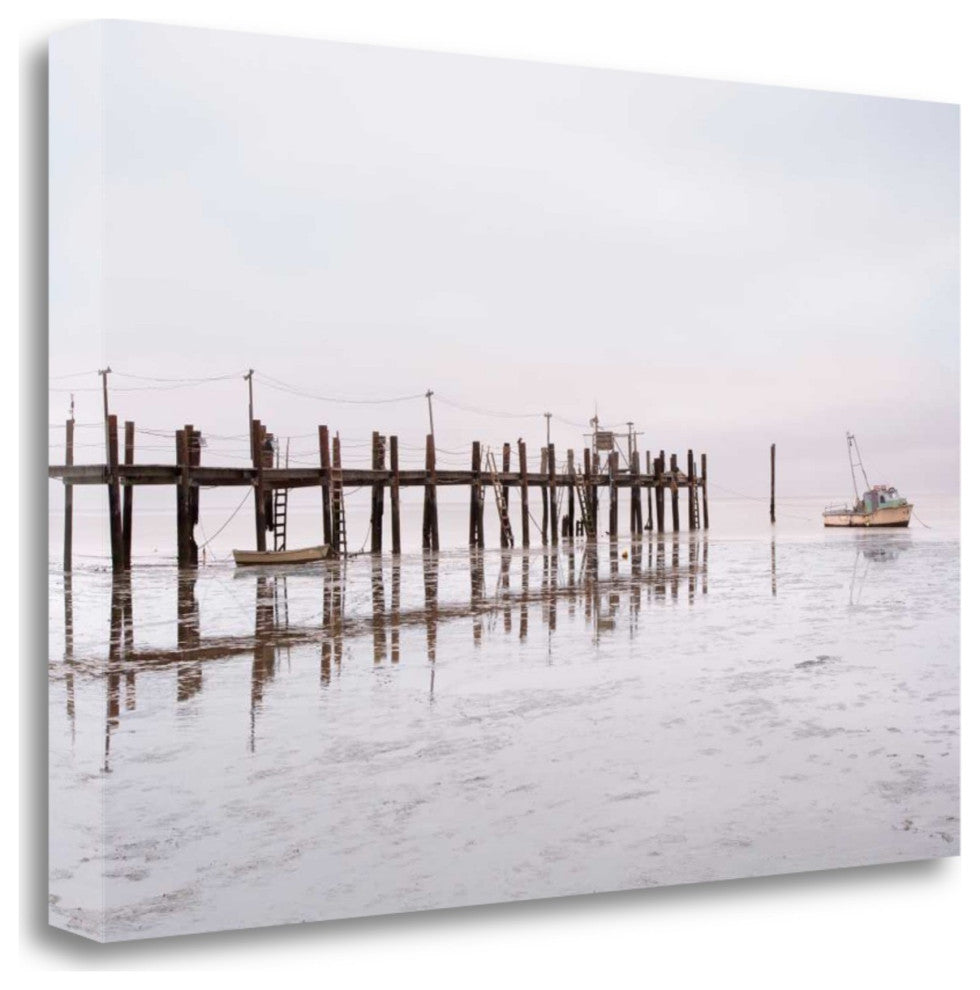Fishing Boat Pier 2 Giclee Wrap Canvas Wall Art