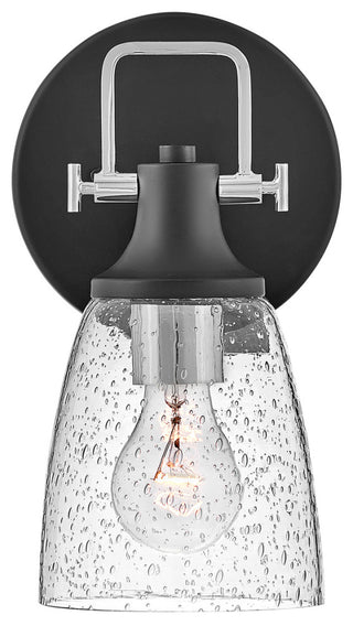 Hinkley Easton 6" Single Light Bath Vanity Fixture, Black + Chrome