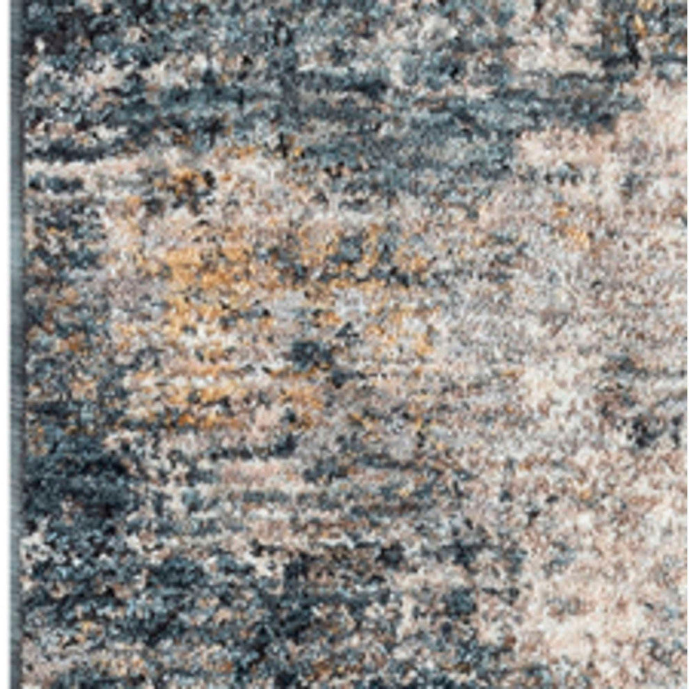 Hampton Abstract Area Rug, Silver, 7'10" Round